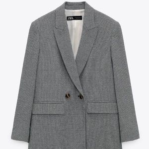 Zara Houndstooth Blazer